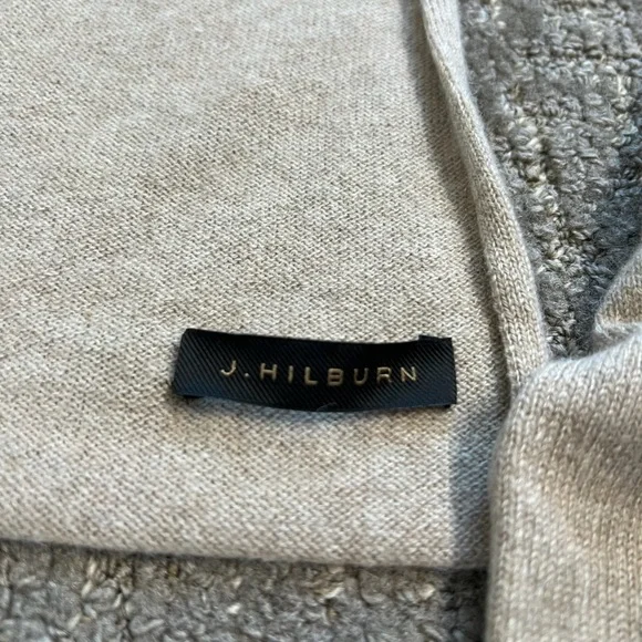 J. Hillburn Cashmere Scarf Cream 76” long - Picture 2 of 5